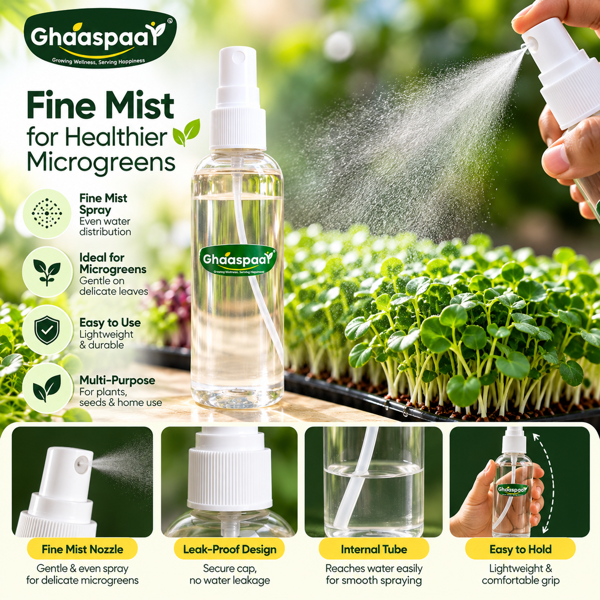 GhaasPaat Fine Mist Spray Bottle – 100 ml